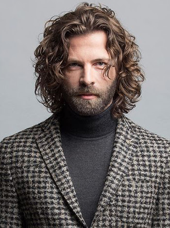 Homens com cabelo deals medio
